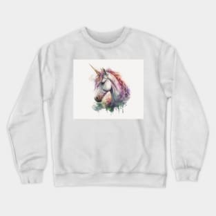 Unicorn Watercolour Painting Crewneck Sweatshirt